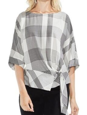 Vince Camuto Plaid Blouse